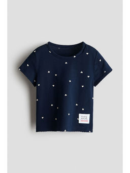 H&M - Girls Blue Printed Top
