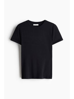 H&M - Women Black Fitted Stretch T-Shirt