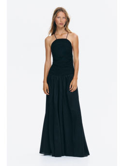 H&M - Women Black Crochet-Look Open-Back Dress