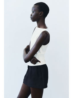 H&M - Women White Boat-Neck Top