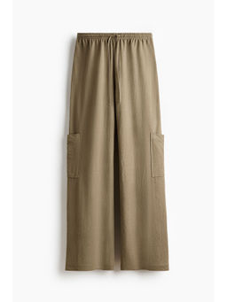 H&M - Women Green Cargo Drawstring Trousers