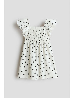 H&M - Girls White Smocked Cotton Dress