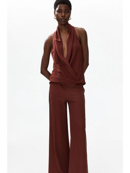 H&M - Women Brown Wide Pull-On Trousers
