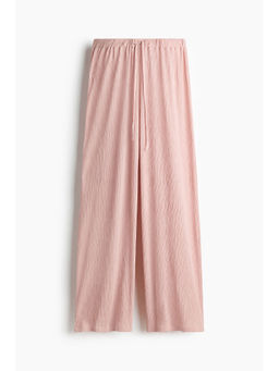 H&M - Women Pink Crinkled Drawstring Trousers