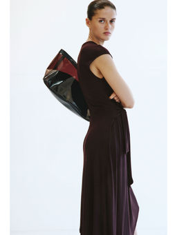 H&M - Women Purple Asymmetric Tie-Detail Dress