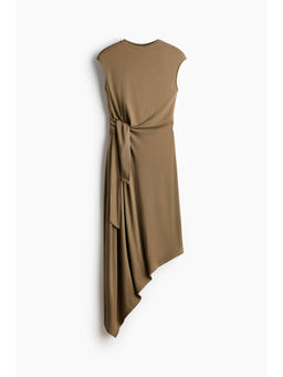 H&M - Women Green Asymmetric Tie-Detail Dress