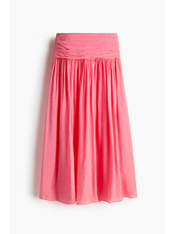 H&M - Women Pink Gathered Crepe Skirt