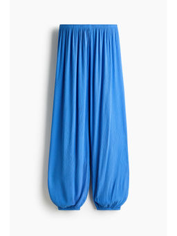 H&M - Women Blue Viscose Balloon Trousers