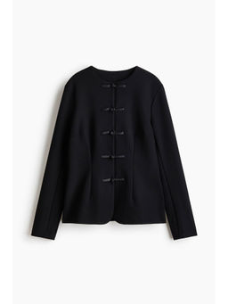 H&M - Women Black Knot-Button Jacket