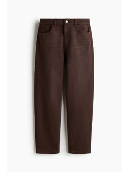 H&M - Women Brown Mom Slim Fit High Waist Ankle Jeans