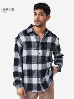 The Souled Store - Plaids Black White Men Relaxed Shirt