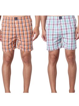 Urban Scottish - Multi-Colour 100% Cotton Men Boxers (Pack of 2)