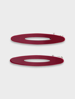 Pomelo - Oval Hair Clip Set - Red