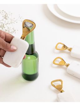 Marbleous - White Marble Bottle Opener