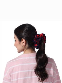 Depano - Red Yarn Pop Knitted Hair Scrunchie