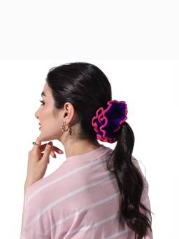 Depano - Blue Whisper Knit Knitted Hair Scrunchie