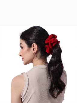 Depano - Red Hook and Loop Knitted Hair Scrunchie