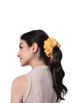 Depano - Yellow Woven Knitted Hair Scrunchie