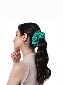 Depano - Green Loom Bloom Knitted Hair Scrunchie