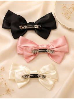 Scoup - Multi-Color Set Of Three Bow Hair Clips