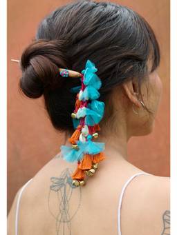 Ziddi - Blue Indie Bun Stick