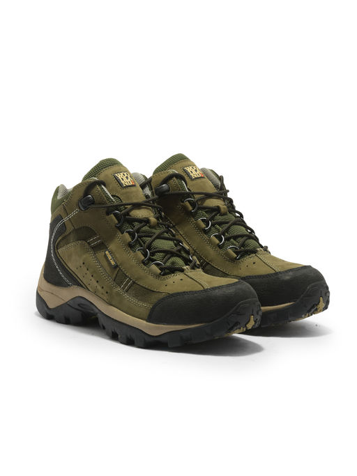 WOODLAND Mens Olive Green Casual Boots