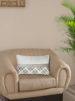 Maspar - Vintage Exotic Heritage Finest Retro 310 Gsm Handwork Grey Medium Cushion Cover