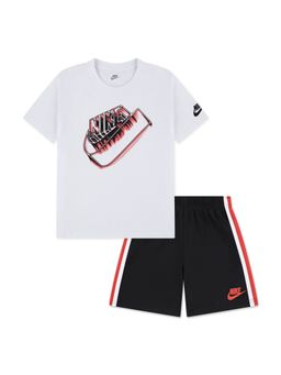 Nike - White Sportswear Tricot T-Shirt And Shorts