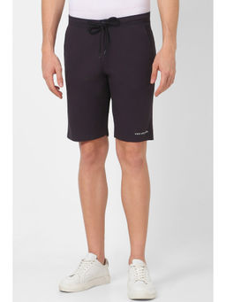 Van Heusen - Men Black Solid Casual Shorts
