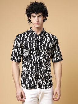 RIGO - Men Rayon Half Sleeve Printed Slim Fit Shirt