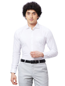 Park Avenue - Slim Fit Solid White Shirt