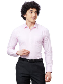 Park Avenue - Slim Fit Checkered Light Pink Shirt