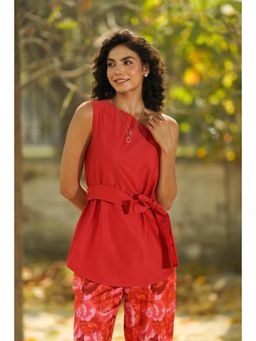 Dearme - Red Amaira Statement Top with Bet