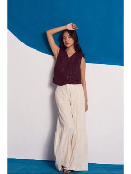 Dearme - Burgundy Tuscany Twilight Top with Pant