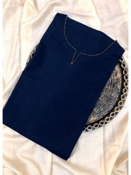 Palash - Navy Blue Cotton Kurti Piece