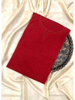 Palash - Maroon Cotton Kurti Piece