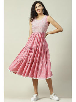 Biba - Pink Flared Kurta