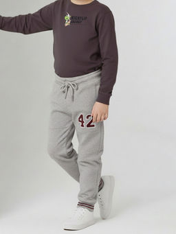 max - Boys Heathered Joggers-Grey