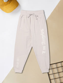 max - Boys Typography Joggers-Beige
