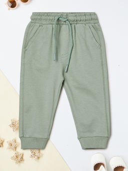 max - Boys Solid Joggers-Green