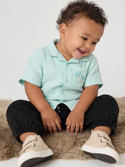 max - Boys Solid Joggers-Black