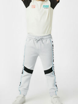 max - Boys Printed Joggers-Grey