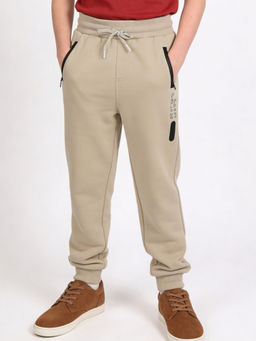max - Boys Solid Joggers-Brown