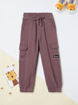 max - Boys Solid Joggers-Purple
