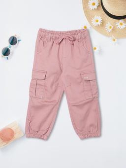 max - Girls Solid Joggers-Pink