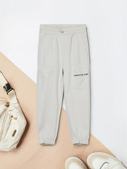 max - Boys Solid Joggers-Grey