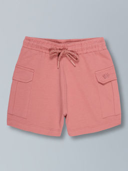 PLUM TREE - Pure Cotton Printed Shorts -Pink