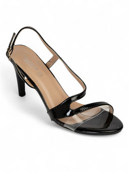 Truffle Collection - Black Solid Stiletto Heels