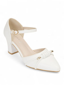 Truffle Collection - White Solid Heels
