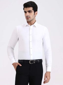 Wyre - Men White Printed Party Wear Shirt